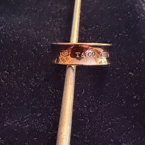 Rubedo rose gold over silver T&Co Ring
 size 8 easy to wear + Tiffany pouch